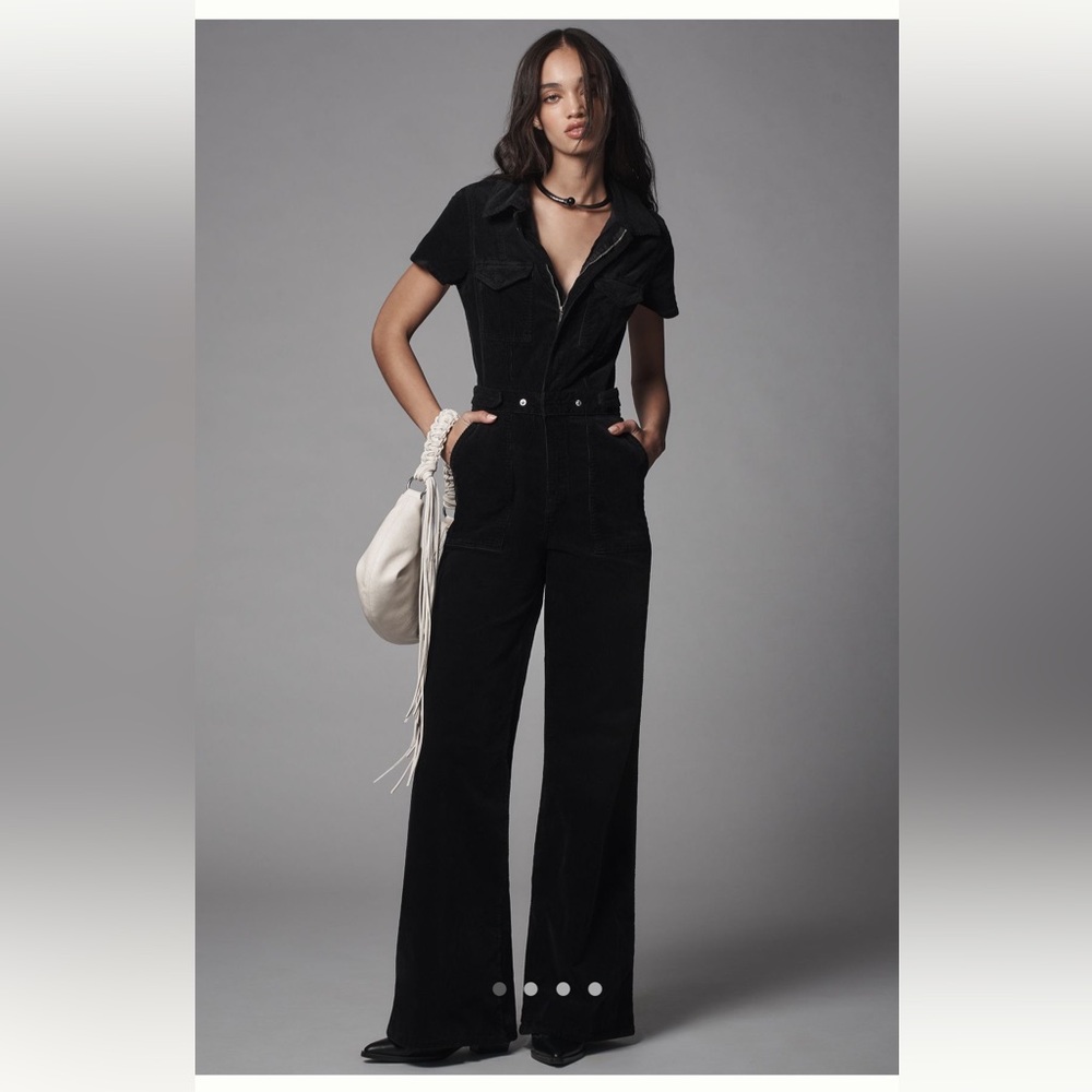 NWT black good American jumpsuit large